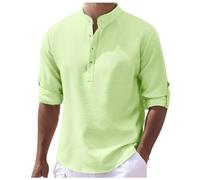 T Shirt Manica Lunga Uomo - Maglietta Camicia a Maniche Lunghe da Uomo in Europa e negli Stati Uniti abbottonata a Quadri con Ananas Camicia a Maniche Lunghe di Tendenza Business Casual
