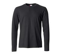T-Shirt Manica Lunga Uomo Personalizzabile Basic T L/S PS 34280 Maglietta Clique (2XL, Nero)