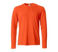 T-Shirt Manica Lunga Uomo Personalizzabile Basic T L/S PS 34280 Maglietta Clique (M, Arancio)
