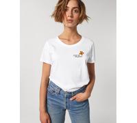 T-Shirt Maniche Corte Donna Colore Bianco JE SUIS UNE TATA GENIALE CUORE