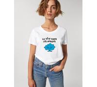 T-Shirt Maniche Corte Donna Colore Bianco LA TESTA NELLE NUVOLE 2