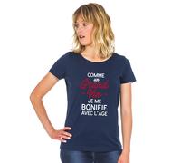 T-Shirt Maniche Corte Donna COME UN GRANDE VINO MI MIGLIORO CON L'ETÀ WAF