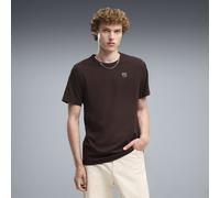 T-shirt maniche corte, logo al petto Marrone L Tinta unita