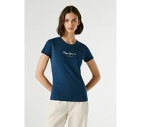 T-shirt Pepe Jeans New Virginia Slim manica corta blu marino bianco donna - S
