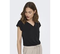 T-shirt maniche corte, scollo a V Nero M Tinta unita