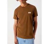 T.shirt maniche corte YKOBOW Marrone XL Tinta unita