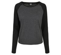 T-shirt maniche lunghe donna Urban Classics contrast raglan Marron XL