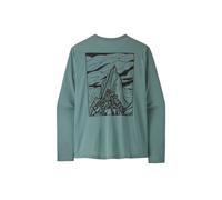 T-Shirt maniche lunghe Patagonia M's L/S Cap Cool Daily Shirt - Cloud Crag (Blue Sage - Light Blue Sage X-Dye) Uomo XL