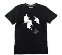 T-shirt MARADONA diego dito medio Napoli boca junior 100% cotone dios nero