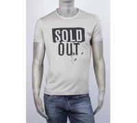 T-SHIRT MARKUP GIRO COLLO A TAGLIO VIVO VERDE MIL. VINTAGE CON STAMPA ANTERIORE