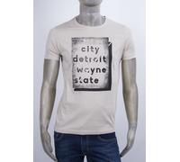 T-SHIRT MARKUP GIRO COLLO CORDA SLIM FIT CON STAMPA ANTERIORE