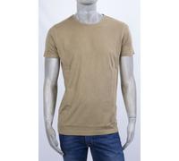 T-SHIRT MARKUP GIRO COLLO BLU BASIC CON DETTAGLIO SULLA SPALLA IN TINTA E LOGO