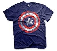 T-shirt Marvel Comics - Captain America Distressed Shield maglia Uomo Hybris