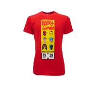 T-shirt Marvel Comics rossa 1939 Vintage originale ufficiale maglia logo