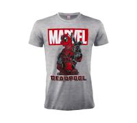 T SHIRT MARVEL DEADPOOL ORIGINALE Donna Uomo Maglia Maglietta 100% Cotone GRIGIO