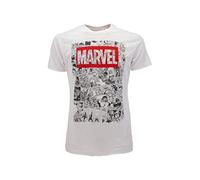 T-Shirt Marvel Fumetti Bianca Originale Maglietta Maglia Adulto Ufficiale (XXL)