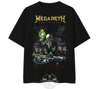 T-SHIRT MEGADETH RUST IN PEACE DAVE MUSTAINE TRASH METAL MAGLIETTA OVERSIZE DTF