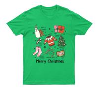 T-shirt Merry Christmas Holiday Traditions regalo unisex retrò stagionale...