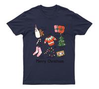 T-shirt Merry Christmas Holiday Traditions regalo unisex retrò stagionale...