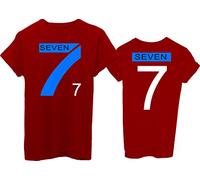 T-Shirt Mila E Shiro Maglia Pallavolo Seven Fighters Fronte E Retro-Anime & Videogams - Bambino-M-Rossa