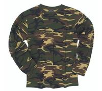 Mil-Tec Military, t-shirt manica lunga M male Woodland