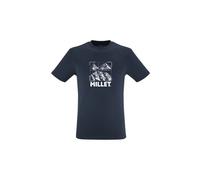 T shirt millet chamonix logo blu da uomo