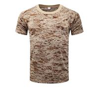 T-shirt mimetica vintage da uomo, maglietta militare comoda in cotone a maniche corte, girocollo, maglietta mimetica sportiva fitness, Shu-sha, 3XL