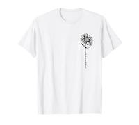 T-Shirt Minimalista per la Festa della Mamma con Margherita e Tasca a Fiori Maglietta