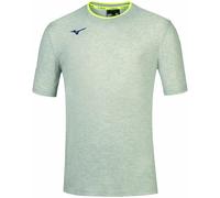 Mizuno T-Shirt Tee Grigio Melange/Giallo Fluo Uomo XXXL