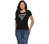 GUESS Maglietta nero / argento, Taglia XS