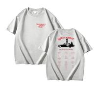 T-Shirt Moda Vintage Uomo Donna Camicie Magic MAN2 Camicie Grafiche in Cotone Top Estivo(Gray,4XL)