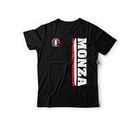 T-Shirt Monza Città Sport Maglietta Vari Colori Tifosi Calcio Ultras - Taglie dalla S alla XXL (L, Nero)