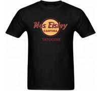 T Shirt Mos Eisley INA Tatooine Tees for Men Summer Autumn Clothes 100% Cotton Round Neck Mens Black L