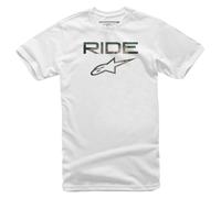 T-shirt moto Alpinestars Ride 2.0 bianca mimetica