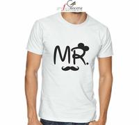 T-shirt MR Mister topolino bianca nera idea regalo ragazzo
