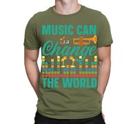 T-shirt Music Can Change The World Singers Musicians Gift da uomo donna #TA-89