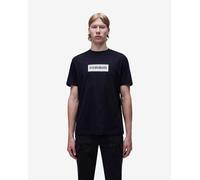T-shirt Napapijri Box Logo manica corta nero puro bianco - S