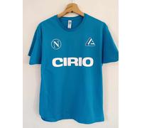 T-shirt NAPOLI CIRIO anni 80 MARADONA numero 10 1984 1985 100% cotone azzurra