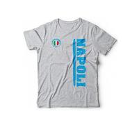 T-Shirt Napoli Città Sport Maglietta Vari Colori Tifosi Calcio Ultras - Taglie dalla S alla XXL (XXL, Grigio)