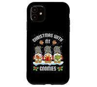 T-shirt natalizia con scritta "Three Gnomes" con tre gnomi a quadri di bufalo Custodia per iPhone 11