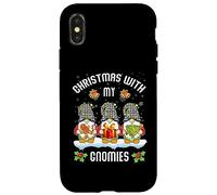 T-shirt natalizia con scritta "Three Gnomes" con tre gnomi a quadri di bufalo Custodia per iPhone X/XS