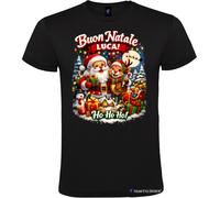 T-Shirt Natalizia Personalizzata con Nome - Buon Natale