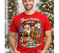 T-Shirt Natalizia Personalizzata con Nome - Buon Natale