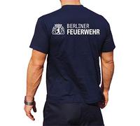 T shirt Navy Berliner Feuerwehr+Logo, XL (pezzo unico), Blu, XL