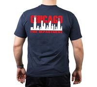T-Shirt (Navy/Blu) Chicago Fire Dept. Skyline di Due Colori