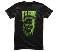 T-Shirt Neon Drip Da Uomo Ufficialmente Licenziato Universal Monsters - È Vivo