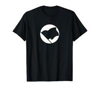T-shirt nera con bandiera degli anarchici Maglietta