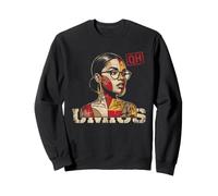 T-Shirt Nera da Ragazza Pop Art da Donna Anni '90 Graffiti Felpa