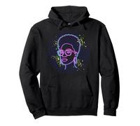 T-Shirt Nera da Ragazza Pop Art da Donna Anni '90 Graffiti Felpa con Cappuccio