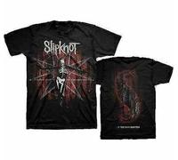 T-Shirt Nera Da Uomo Slipknot Gray Chapter Star Rock Metal Band Con Volto S-2XL